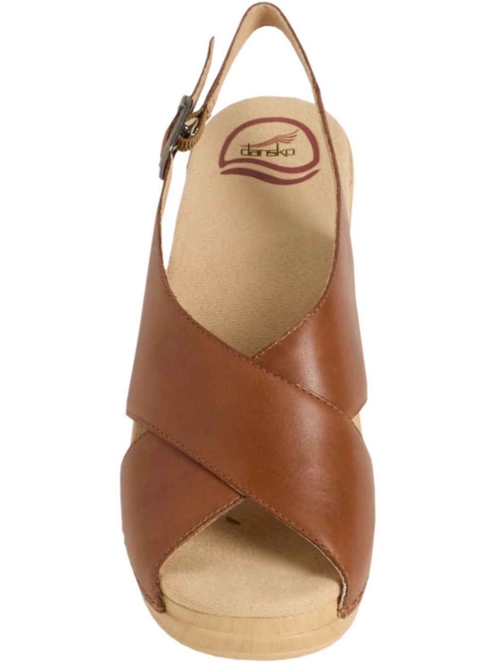 Dansko Brown Leather Sloane Wedge Sandal